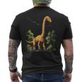 Brachiosaurus Dinosaur Motif Illustration Brachiosaurus T-Shirt mit Rückendruck