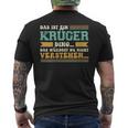 Damen Das Ist Ein Krüger Ding Spruch Für Familie Krüger Mit-Ausschnitt T-Shirt mit Rückendruck