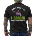 Damen Das Ist Was Ich Im Garten Mache Und Ich Weiß Dinge Mit-Ausschnitt T-Shirt mit Rückendruck