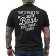 Damen Das Ist Was Ich Tue Ich Spiele Bass Undergesse Dinge Mit-Ausschnitt T-Shirt mit Rückendruck