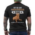 Damen Ist So Ein Golden Retriever Ding Golden Retriever Mit-Ausschnitt T-Shirt mit Rückendruck