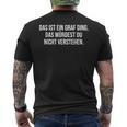 Das Ist Ein Graf Ding Das Ist Ein Graf Ding T-Shirt mit Rückendruck