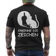 Erkenne Die Zeichen Wkekatze Schattenspiel Cats T-Shirt mit Rückendruck