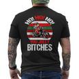 Ho HO HO You Jolly Bitches Santa On Motorcycle Men's Back Print T-Shirt