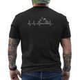 Ich Liebe Mein Motorrad Herzschlag T-Shirt mit Rückendruck