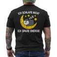 Ich Schlafe Nicht Ich Spare Energy Sleep Penguin Nightdress T-Shirt mit Rückendruck