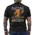 Platz Da Ich Muss Zum Boxing Bear Boxer T-Shirt mit Rückendruck