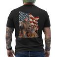 Retro Trump Hunting Deer Beer Drinking Beer Hunting Men's T-shirt Back Print