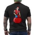 Rock Santa Claus Tattoo Christmas Idea For Bad Men's Back Print T-Shirt