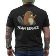 Rodent Team Beaver Team Beaver Cool Flannelette T-Shirt mit Rückendruck