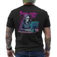 Skeleton Hacker Gamer It Programmer T-Shirt mit Rückendruck