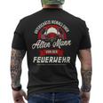 Underschätze Niemal Alten Mann Fireman T-Shirt mit Rückendruck