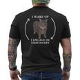 I Wake Up I Engage In Tomfoolery Meme Memes Cat Meme Men's T-shirt Back Print