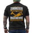 Zimmermann With Zimmermann Text Zimmererer Weil Ingenieure Auch Helden Brauchen T-Shirt mit Rückendruck