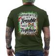Apparently We're Trouble When We're Together Bestie Xmas Men's T-shirt Back Print