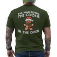 Christmas Pregnancy Man Behind Cookie Oven Xmas Husband Men Men's T-shirt Back Print