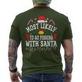 Christmas Most Likely To Go Fishing With Santa Men's T-shirt Back Print