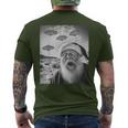 Santa Claus Selfie With Ufos Weird Christmas 2024 Men's T-shirt Back Print