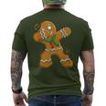 Gentle Gingerbread Man Christmas Dab T-Shirt mit Rückendruck