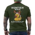 Reindeer Was Ausverkauft Elk Saying Christmas T-Shirt mit Rückendruck