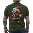 Santa Sports Christmas Football Player For Boys Men's T-shirt Back Print