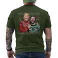Trump Vance Brothers Ugly Christmas Xmas Sweater Trump Men's T-shirt Back Print