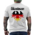 Einbürgert Team Deutschland Einbürgerung T-Shirt mit Rückendruck