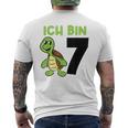 Ich Bin 7 7 Geburtstag Schildkröte T-Shirt mit Rückendruck