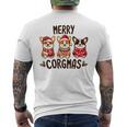 Merry Corgmas Tree Corgi Lover's Christmas Fairy Lit Men's T-shirt Back Print