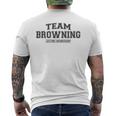 Team Browning Proud Surname Last Name Gray T-Shirt mit Rückendruck