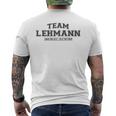 Team Lehmann Proud Family Last Name Gray T-Shirt mit Rückendruck