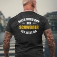 Alles Wird Gut Der Schweißist Jetzt Da T-Shirt mit Rückendruck Geschenke für alte Männer