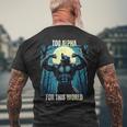 Alpha Male Wolf Grindset Sigma Male Werewolf Meme T-Shirt mit Rückendruck Geschenke für alte Männer