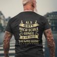 Als Gott Mich Schuf Grinste Er Und Dachte T-Shirt mit Rückendruck Geschenke für alte Männer