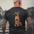 Belgischer Malinois Hund Graphic Pet Belgische Malinois T-Shirt mit Rückendruck Geschenke für alte Männer