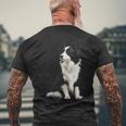 Border Collie Dog Pet Illustration Border Collie T-Shirt mit Rückendruck Geschenke für alte Männer