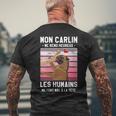 Carlin Pug Pugs Carlins T-shirt imprimé au dos Cadeaux pour les vieillards