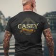 Casey Irischer Nachname Casey Irish Family Name Keltisches Kreuz T-Shirt mit Rückendruck Geschenke für alte Männer