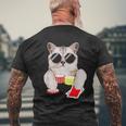 Chat De Poker Texas Holdem T-shirt imprimé au dos Cadeaux pour les vieillards
