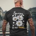 Damen Frühling Ist Mein Ding Gänseblümchen Mit-Ausschnitt T-Shirt mit Rückendruck Geschenke für alte Männer