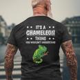 Damen Ist So Ein Chamäleon Ding Lustiger Spruch Chamäleons Mit-Ausschnitt T-Shirt mit Rückendruck Geschenke für alte Männer