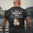 Damen Ist So Ein Meerschweinchen Ding Lustiger Spruch Meerschwein Mit-Ausschnitt T-Shirt mit Rückendruck Geschenke für alte Männer