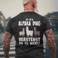 Damen Ist So N Alpaka Ding Alpaka Und Lamas Mit-Ausschnitt T-Shirt mit Rückendruck Geschenke für alte Männer