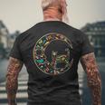 Dia De Los Muertos Chat Lune T-shirt imprimé au dos Cadeaux pour les vieillards