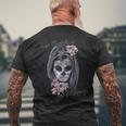 Dia De Los Muertos La Catrina T-Shirt mit Rückendruck Geschenke für alte Männer