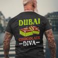 Dubai Chocolate Slogan T-Shirt mit Rückendruck Geschenke für alte Männer