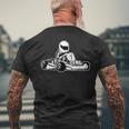 Go-Kart Racing Kart Racing Driver Go Karting T-Shirt mit Rückendruck Geschenke für alte Männer