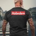 Habedere Red Box Logo Habe Die Ehre Bavarian T-Shirt mit Rückendruck Geschenke für alte Männer