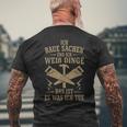 Ich Baua Sachen Und Ich Weiß Dinge Das Ist Es Was Ich Tue T-Shirt mit Rückendruck Geschenke für alte Männer