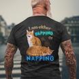 Ich Kläffe Oder Mache Ein Nap Cat Meme T-Shirt mit Rückendruck Geschenke für alte Männer